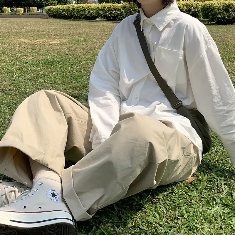 QWEEK Harajuku Streetwear Khaki Cargo Pants Women Korean Fashion Hip Hop Oversize Wide Leg Trousers For Female 2021 Autumn 
QWEEK Harajuku Streetwear Khaki Cargo Pants Women Korean Fashion Hip Hop Oversize Wide Leg Trousers For Female 2021 Autumn