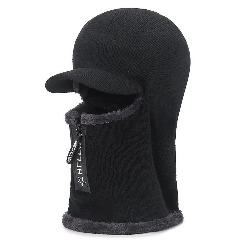 Winter Thickening and Velvet Warmth One-piece Knitted Hat Men's Outdoor Cycling Warm Zipper Woolen Hat Ladies Hat Wholesale
Winter Thickening and Velvet Warmth One-piece Knitted Hat Men's Outdoor Cycling Warm Zipper Woolen Hat Ladies Hat Wholesale