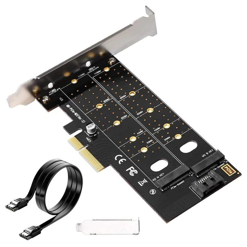 M.2 Pcie Adapter,NGFF PCI-E 3.0 X4 To SATA Or PCIE Nvme SSD Expansion Card Support NVME / SATA 22110/2280/2260/2240/2230
M.2 Pcie Adapter,NGFF PCI-E 3.0 X4 To SATA Or PCIE Nvme SSD Expansion Card Support NVME / SATA 22110/2280/2260/2240/2230