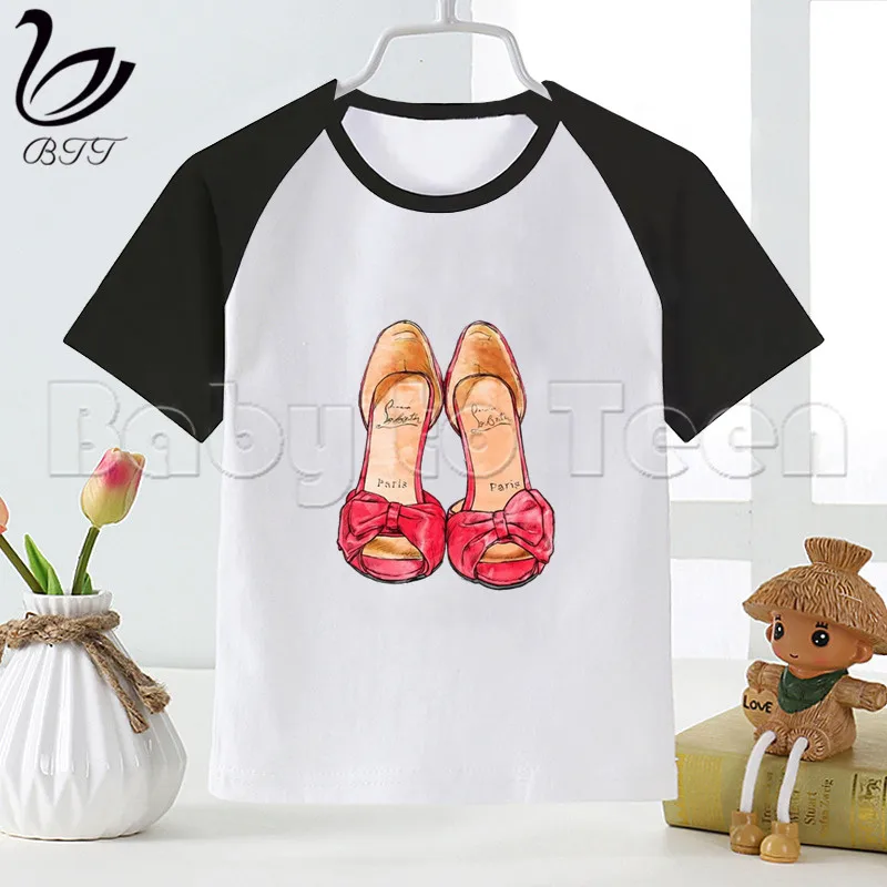Vintage Paris Red Shoes High Heels New Arrival Girls Tshirt Funny Print T Shirt Girl Teen Clothes White Round Neck Short Sleeve
Vintage Paris Red Shoes High Heels New Arrival Girls Tshirt Funny Print T Shirt Girl Teen Clothes White Round Neck Short Sleeve