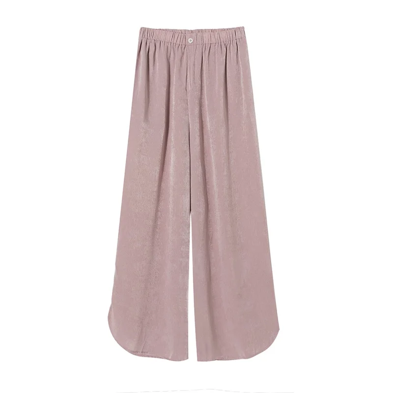 Baldauren Women 2021 Fashion Soft Touch Wide Leg Pants Vintage High Elastic Waist Side Vents Female Trousers Streetwear
Baldauren Women 2021 Fashion Soft Touch Wide Leg Pants Vintage High Elastic Waist Side Vents Female Trousers Streetwear