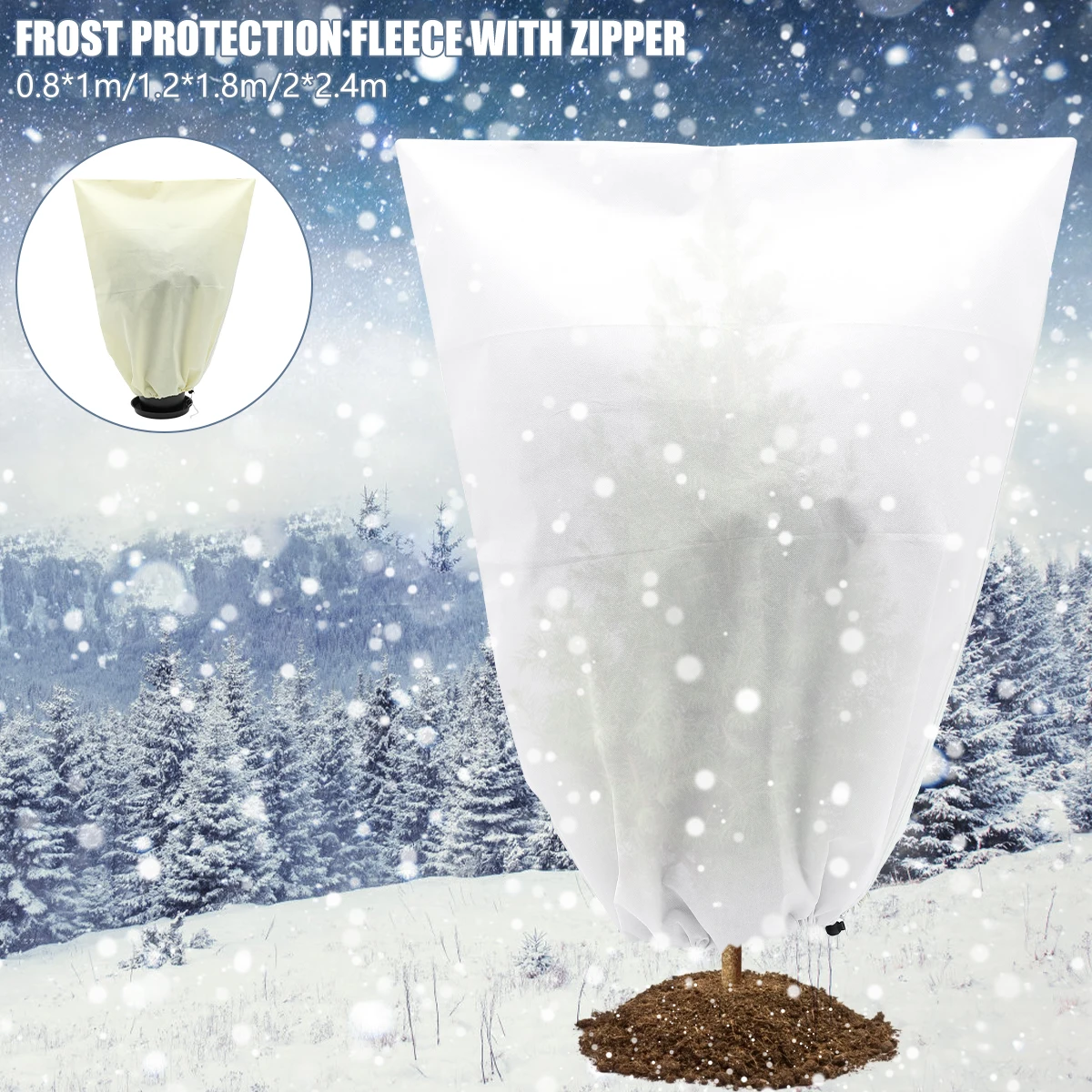Winter Plant Cover Bag with Zipper and Drawstring Warm Cover Tree Shrub Plant Protecting Bag Frost Protection for Garden Plants
Winter Plant Cover Bag with Zipper and Drawstring Warm Cover Tree Shrub Plant Protecting Bag Frost Protection for Garden Plants