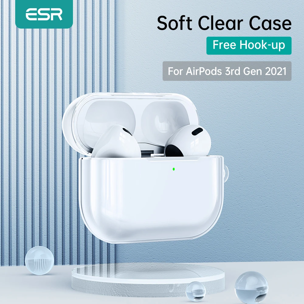 ESR for AirPods 3 Case Original Soft TPU Clear for AirPods 3 2021 Cover Protective Wireless Charging Earphone Case for AirPods 3
ESR for AirPods 3 Case Original Soft TPU Clear for AirPods 3 2021 Cover Protective Wireless Charging Earphone Case for AirPods 3