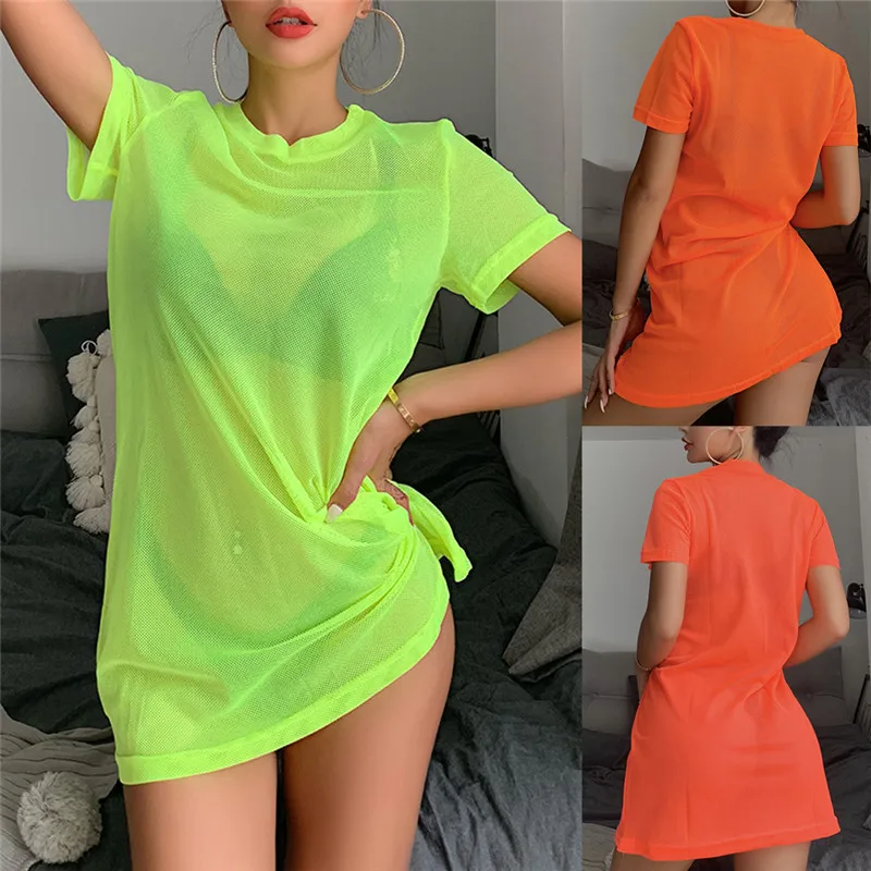 2020 Summer Beach Dress See Through Short SleeveTops Women Sheer Mesh Bikini Cover Up Swimwear Swimsuit Bathing Suit
2020 Summer Beach Dress See Through Short SleeveTops Women Sheer Mesh Bikini Cover Up Swimwear Swimsuit Bathing Suit