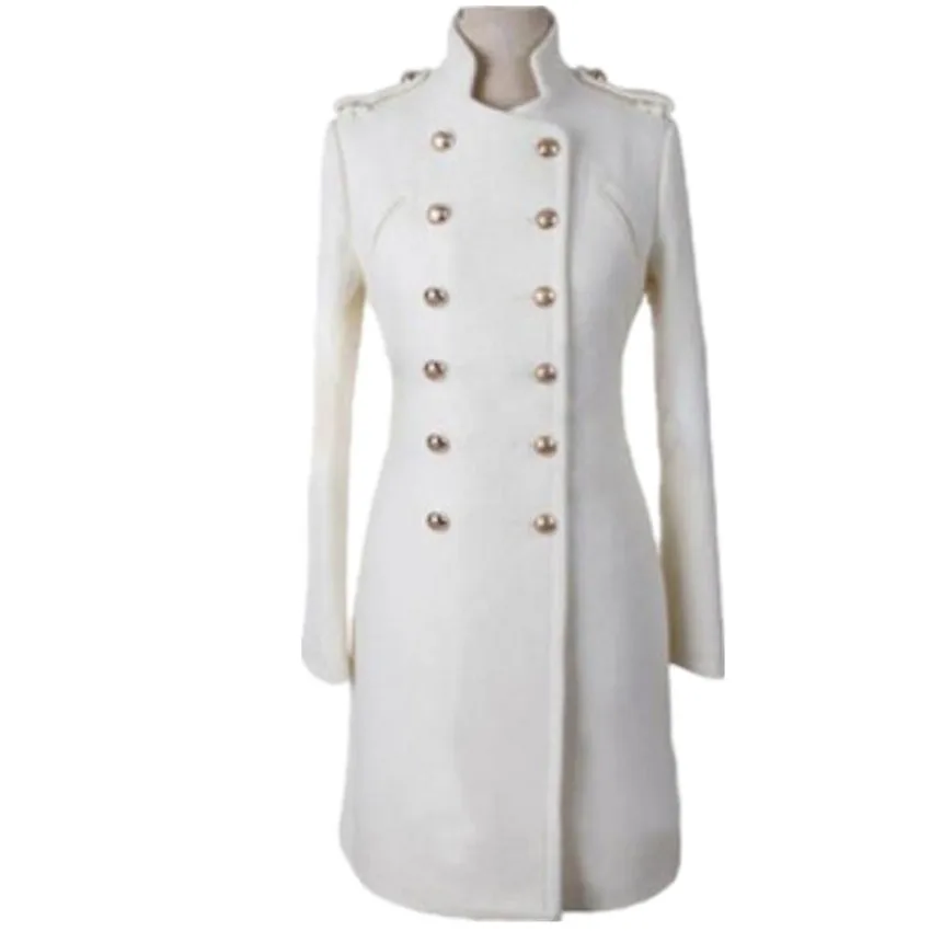Epaulet estilo militar para mujer, abrigo de lana con cuello levantado y doble botonadura, Otoño Invierno, 2021
Epaulet estilo militar para mujer, abrigo de lana con cuello levantado y doble botonadura, Otoño Invierno, 2021
