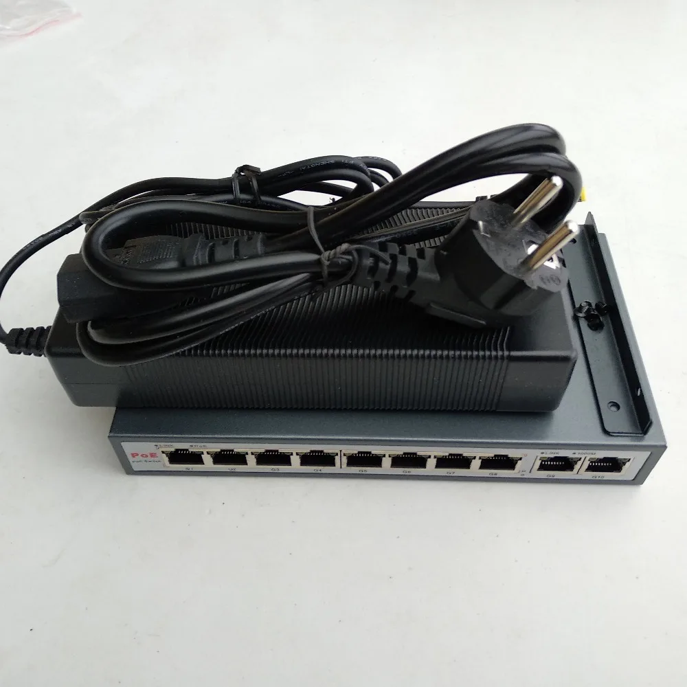 POE Switch 48V 1000Mbps Smart IP Ethernet 8Port Standard RJ45 Инжекторный переключатель для