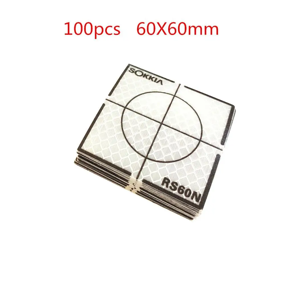 100pcs Brand New Reflector for Sokkia Sheet Size 60*60 mm 50 40 30 20 mm Reflective Tape Target For Surveying Total Stations
100pcs Brand New Reflector for Sokkia Sheet Size 60*60 mm 50 40 30 20 mm Reflective Tape Target For Surveying Total Stations
