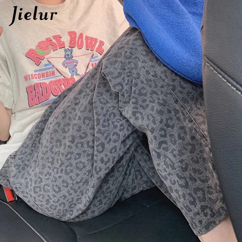 Jielur Leopard Pants for Women Elastic Waist Belt Women's Pant 2021 Summer Straight Loose Wide Leg Pants Femme S-XXL Dark Grey 
Jielur Leopard Pants for Women Elastic Waist Belt Women's Pant 2021 Summer Straight Loose Wide Leg Pants Femme S-XXL Dark Grey