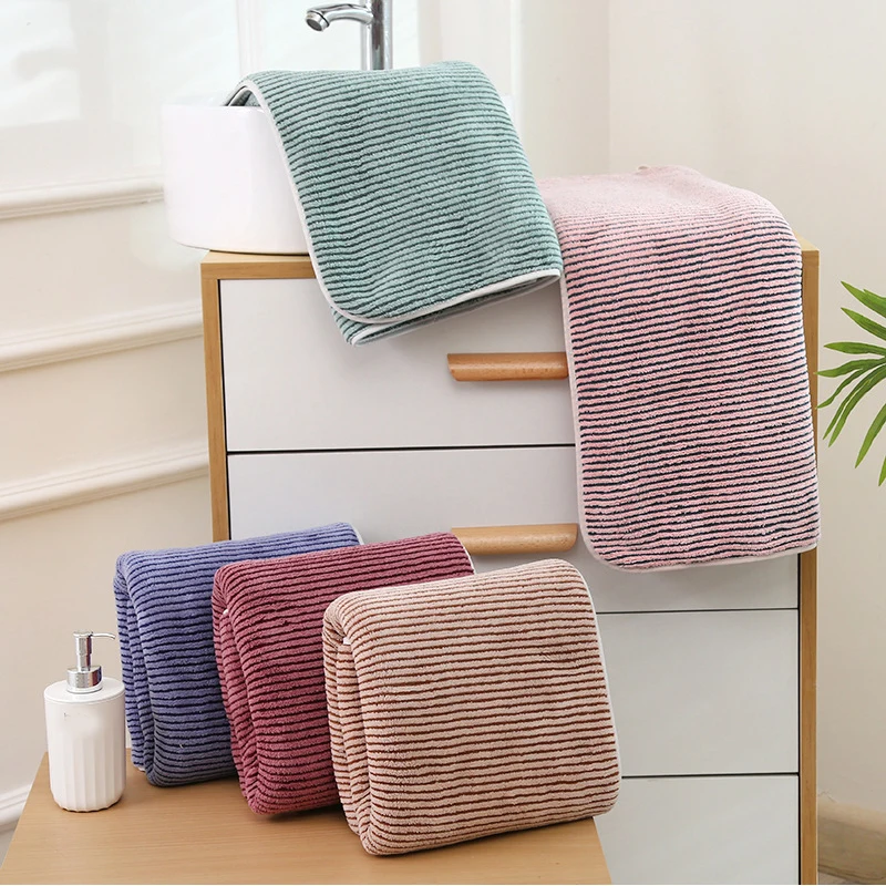 Household Items Breathable Absorbent Towels Deep Striped Towels Coral Fleece Towels Comfortable Facial Wipes
Household Items Breathable Absorbent Towels Deep Striped Towels Coral Fleece Towels Comfortable Facial Wipes