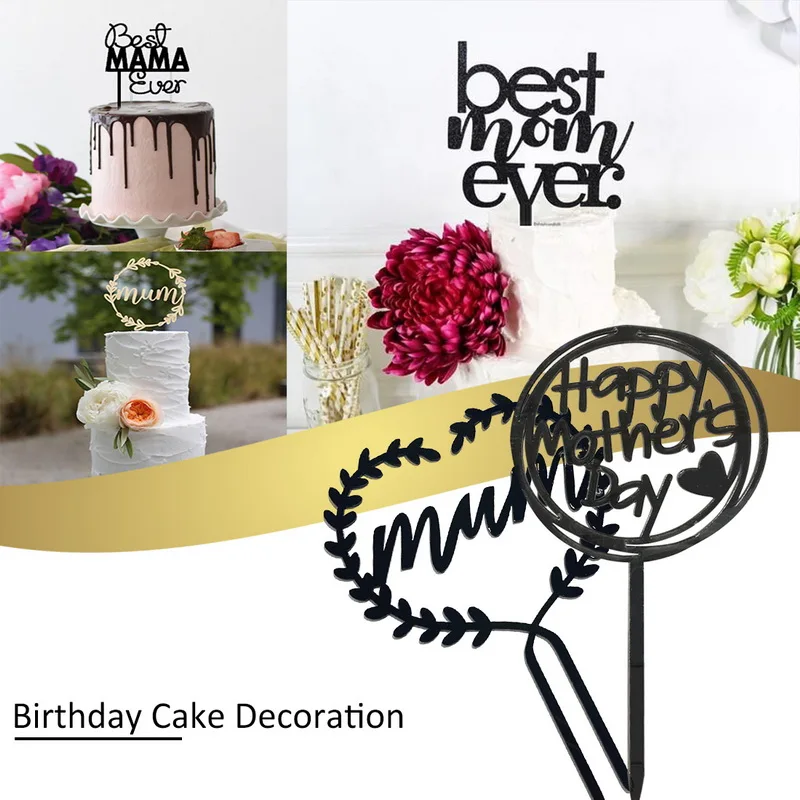 New Acrylic Happy Mother's Day Cake Topper Mum Birthday Gold Best Mom Cake Topper For Mother's Birthday Party Cake Decorations
New Acrylic Happy Mother's Day Cake Topper Mum Birthday Gold Best Mom Cake Topper For Mother's Birthday Party Cake Decorations