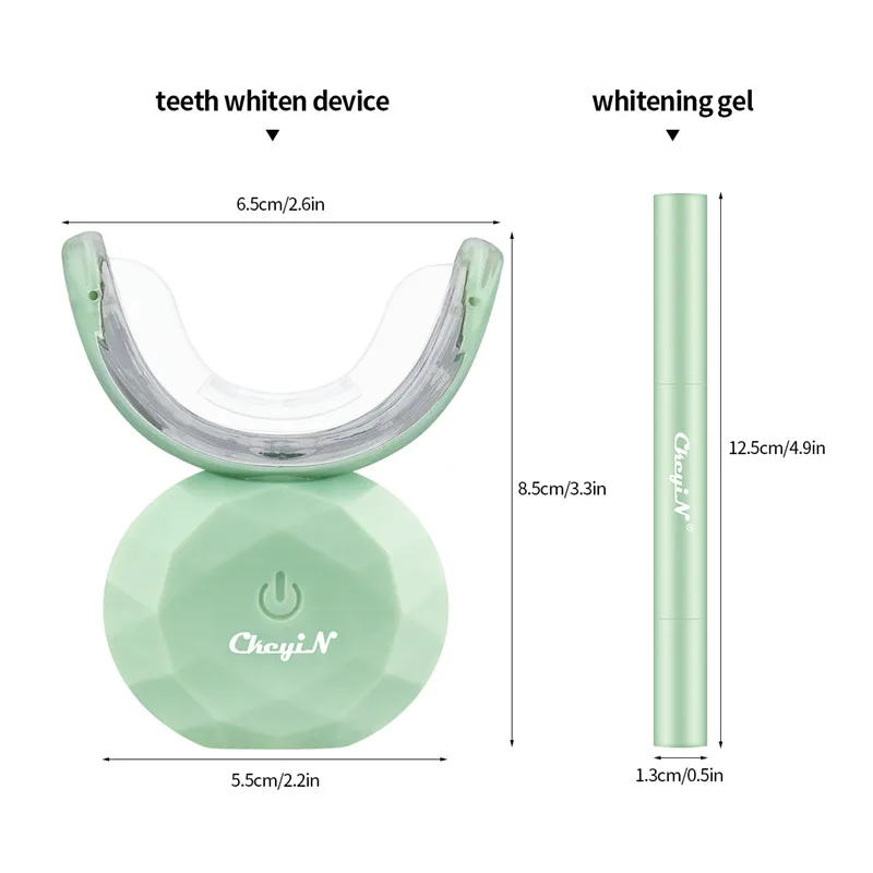 CkeyiN Teeth Whitening Kit Blue LED Light Tooth Whitener Remove Plaque Stains 3/8 Desensitizing Gel USB Wireless Rechargeable 50
CkeyiN Teeth Whitening Kit Blue LED Light Tooth Whitener Remove Plaque Stains 3/8 Desensitizing Gel USB Wireless Rechargeable 50