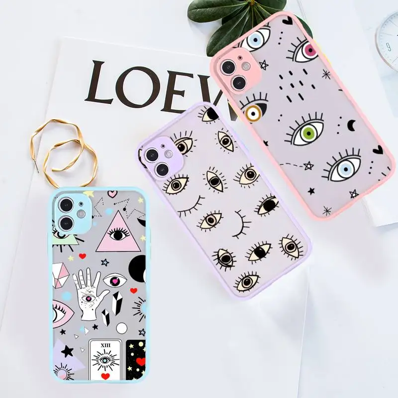 Evil Eye Phone Case purple matte transparent For iPhone 7 8 x xs xr 11 12 13 pro plus max mini Clear Funda
Evil Eye Phone Case purple matte transparent For iPhone 7 8 x xs xr 11 12 13 pro plus max mini Clear Funda