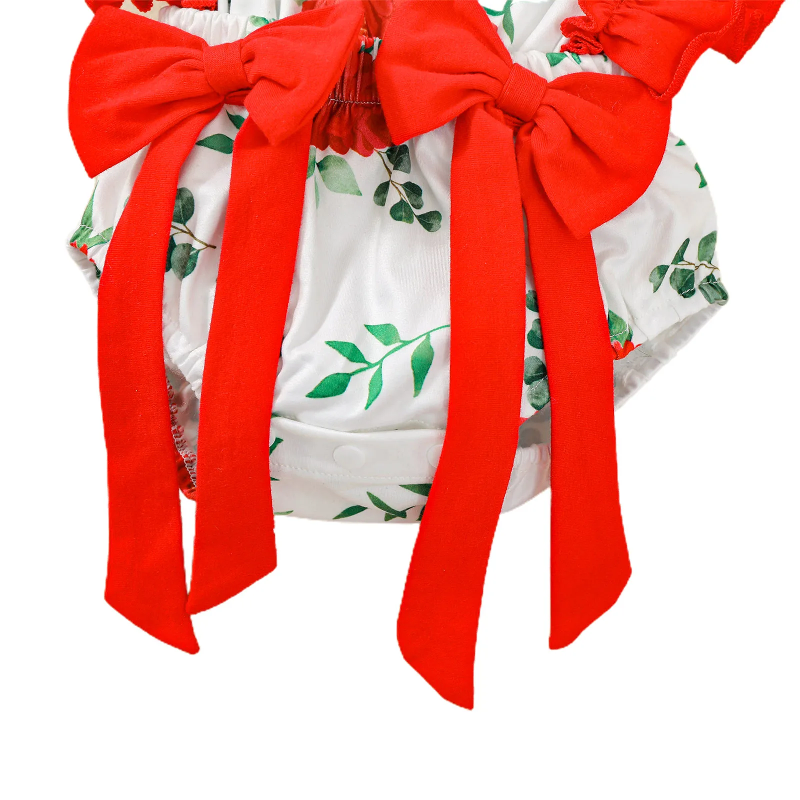 Baby Romper with Headband, Kids Floral Print Round Neck Fly Sleeve Bodysuit+ Solid Color Hairband for Summer, Pink/Red
Baby Romper with Headband, Kids Floral Print Round Neck Fly Sleeve Bodysuit+ Solid Color Hairband for Summer, Pink/Red