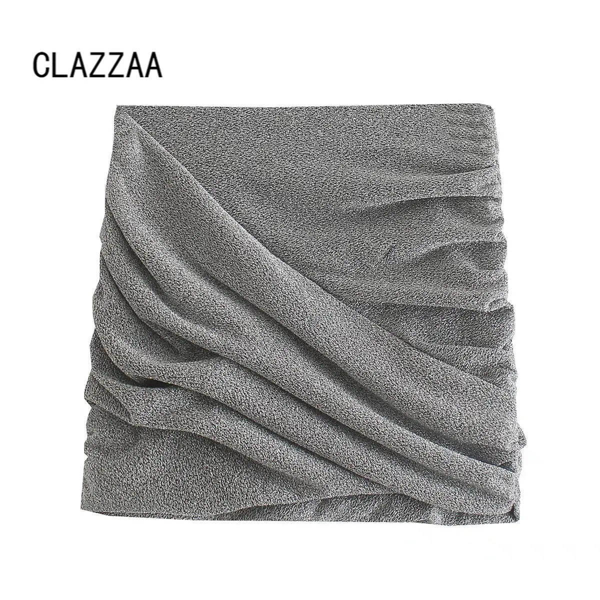 Clazzaa Women Fashion Metallic Thread Mini Skirt with Pleated Detail High-waist Invisible Zipper Chic Lady Short Skirt Female
Clazzaa Women Fashion Metallic Thread Mini Skirt with Pleated Detail High-waist Invisible Zipper Chic Lady Short Skirt Female