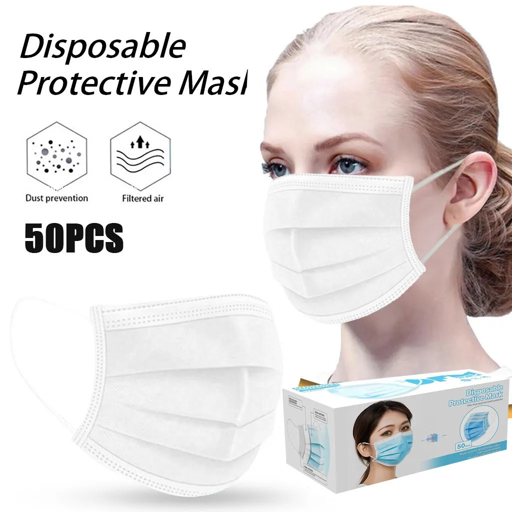 50pcs Face Mask PM2.5 3Layer fabric Anti-fog Mask Strong Protective Mouth Mask Respirator Breathable Mouth Cover Face Cover
50pcs Face Mask PM2.5 3Layer fabric Anti-fog Mask Strong Protective Mouth Mask Respirator Breathable Mouth Cover Face Cover