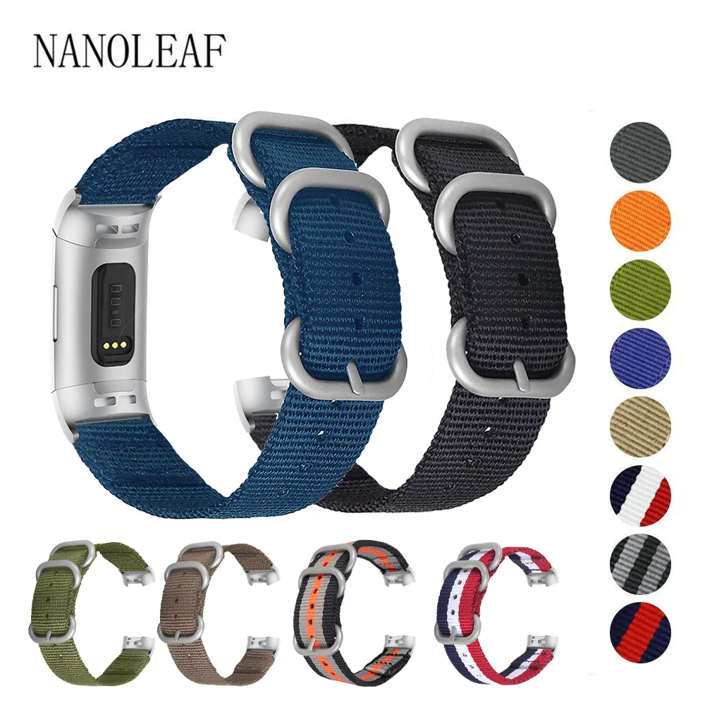 Nylon Watch Band for Fitbit Charge 3 Charge 4 SE NATO Style Fitness Tracker Replacement Strap with Stainless Steel Ring Buckle
Nylon Watch Band for Fitbit Charge 3 Charge 4 SE NATO Style Fitness Tracker Replacement Strap with Stainless Steel Ring Buckle