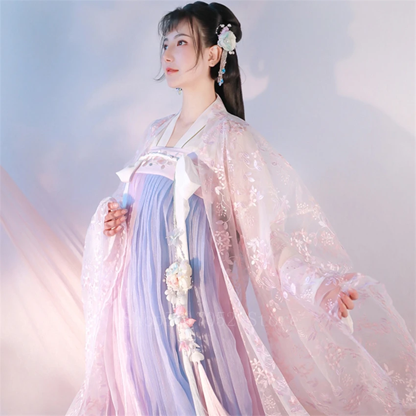 Oriental Elegant Hanfu for Women Traditional Chinese Style Purple Fairy Princess Dress Girl Lace Pink Vintage Costume Party Wear
Oriental Elegant Hanfu for Women Traditional Chinese Style Purple Fairy Princess Dress Girl Lace Pink Vintage Costume Party Wear