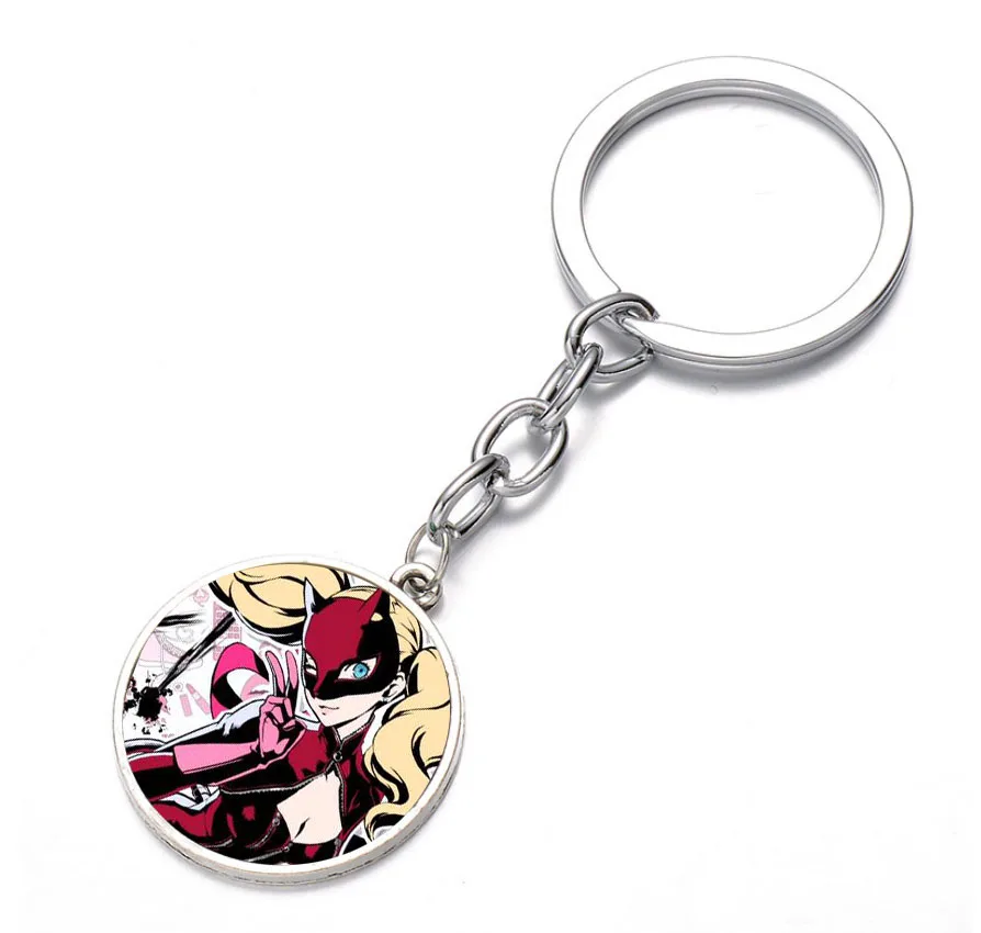 anime P5 game Persona5 Keychain Glass Dome Key Chain Bag Charm Pendant Bronze black Keyring Holder Kids boys girl Comic Gift
anime P5 game Persona5 Keychain Glass Dome Key Chain Bag Charm Pendant Bronze black Keyring Holder Kids boys girl Comic Gift