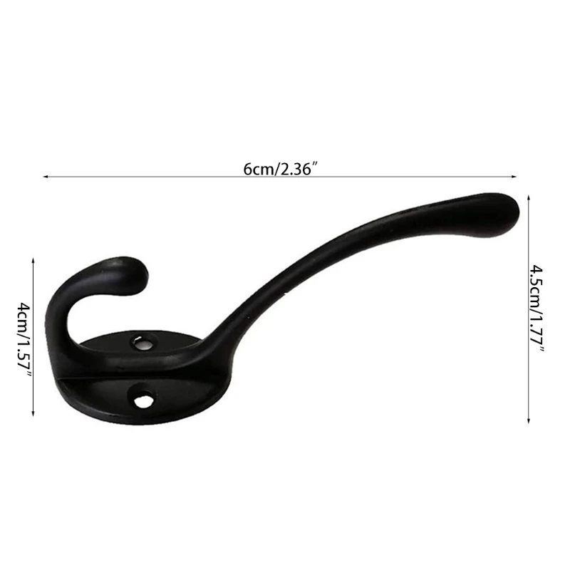 12 Pack Black Coat Hooks Wall Mounted with Retro Double Hooks Utility Black Hooks for Coat, Scarf, Bag, Towel, Key, Cap 68UE 
12 Pack Black Coat Hooks Wall Mounted with Retro Double Hooks Utility Black Hooks for Coat, Scarf, Bag, Towel, Key, Cap 68UE