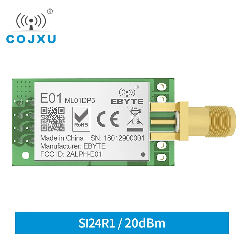 4pcs E01C-ML01DP5 Si24R1 2.4GHz 20dBm 100mW 2.5km Range DIP RF Module Transceiver for Replacement of nRF24L01
4pcs E01C-ML01DP5 Si24R1 2.4GHz 20dBm 100mW 2.5km Range DIP RF Module Transceiver for Replacement of nRF24L01
