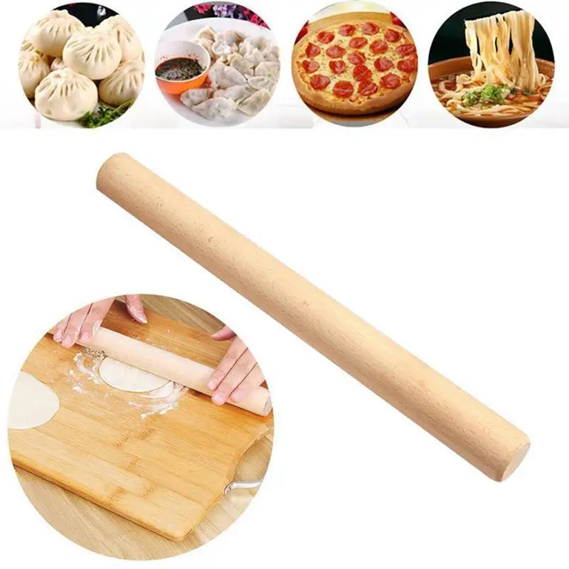 Natural Wooden Cooking Tools 40*3.5cm Rollers Dough Creative Portable Rolling Pin For Making Fondant Cake Kitchen Accessories
Natural Wooden Cooking Tools 40*3.5cm Rollers Dough Creative Portable Rolling Pin For Making Fondant Cake Kitchen Accessories