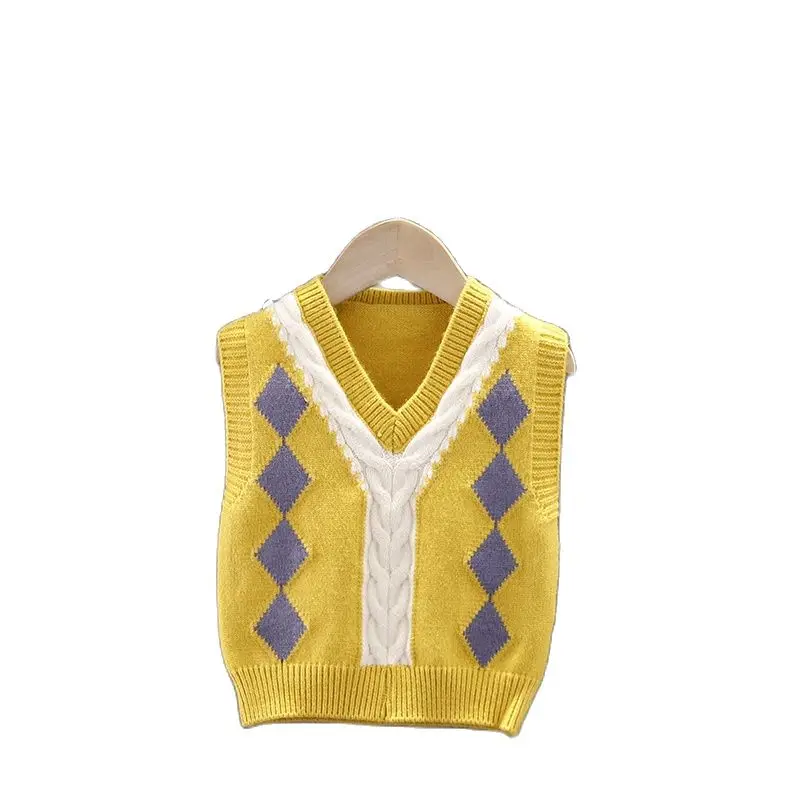 Boys and Girls Spring and Autumn Fashion Casual 1-5 Years Old V-neck Sweater Vest Children Clothes
Boys and Girls Spring and Autumn Fashion Casual 1-5 Years Old V-neck Sweater Vest Children Clothes