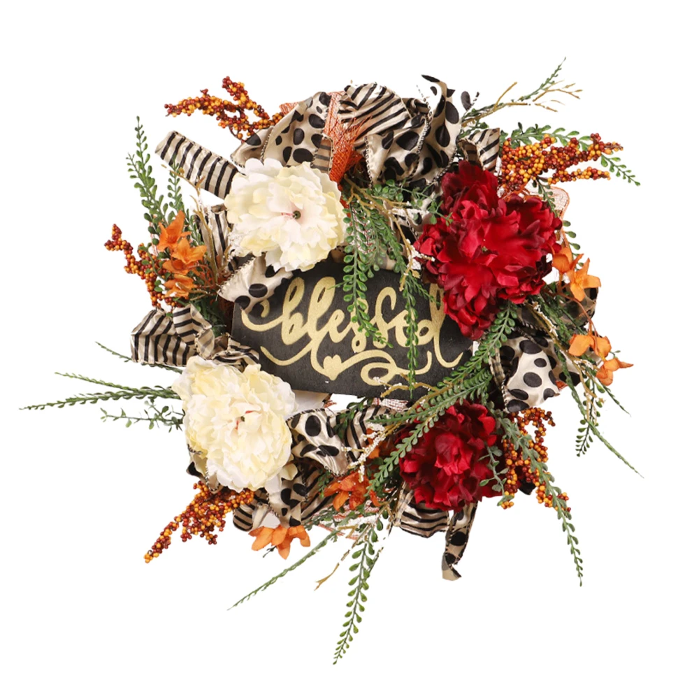 Thanksgiving Garland Peony Wreath Wooden Rattan Ring Artificial Flowers 45cm Fake Plants Christmas Decor Wall Hanging Ornaments
Thanksgiving Garland Peony Wreath Wooden Rattan Ring Artificial Flowers 45cm Fake Plants Christmas Decor Wall Hanging Ornaments