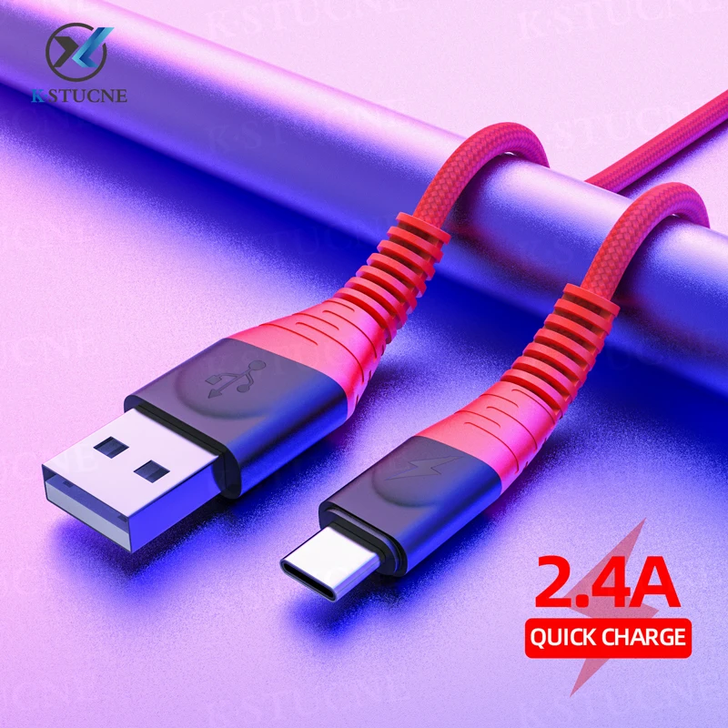 Кабель USB Type C KSTUCNE 2 м 3 для Samsung Xiaomi Redmi Note 7 Oneplus Pro быстрая зарядка|Кабели мобильных