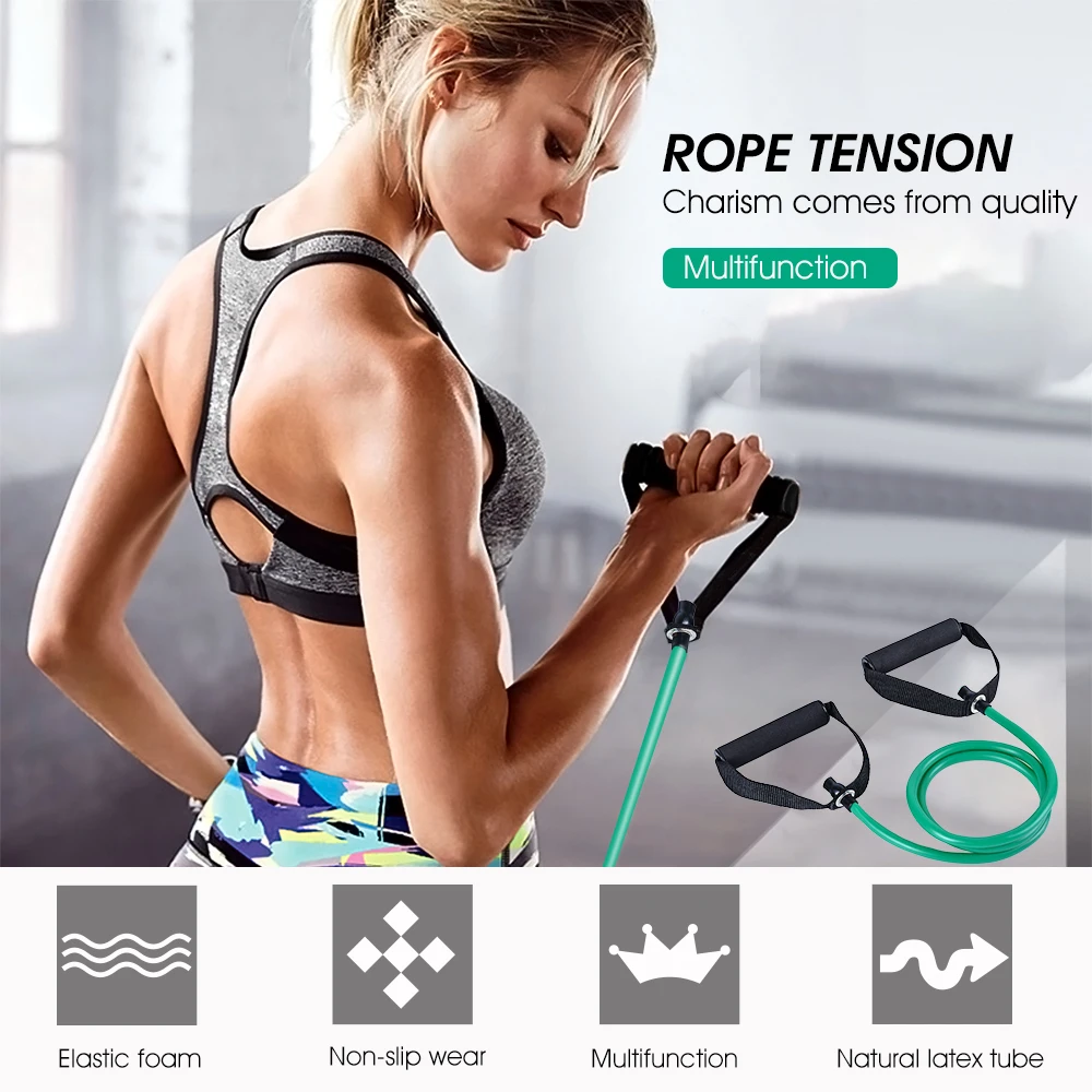 120cm Yoga Pull Rope Elastic Resistance Bands Fitness Rope Rubber Bands for Fitness Equipment Expander Exercise Tube Training
120cm Yoga Pull Rope Elastic Resistance Bands Fitness Rope Rubber Bands for Fitness Equipment Expander Exercise Tube Training