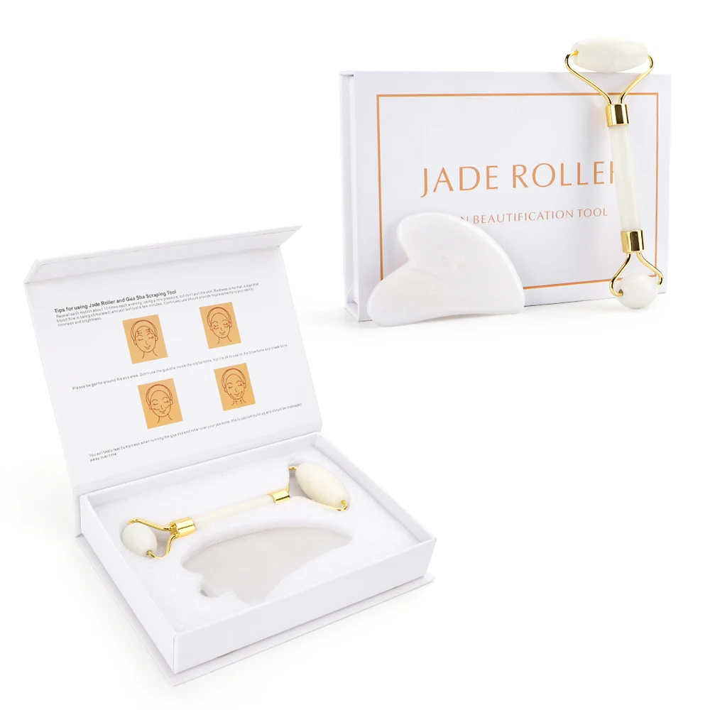 Facial Massage Jade Roller Guasha Board Set Double Heads Jade Stone Face Body Skin Relaxation Slimming Beauty Neck Thin Toola
Facial Massage Jade Roller Guasha Board Set Double Heads Jade Stone Face Body Skin Relaxation Slimming Beauty Neck Thin Toola