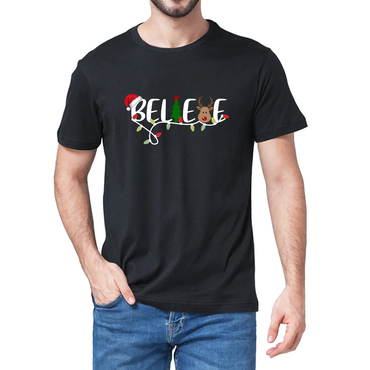 100% Cotton Believe Santa Claus Reindeer Christmas Festive Believe Men's Novelty Oversized T-Shirt Women Casual Harajuku Tee
100% Cotton Believe Santa Claus Reindeer Christmas Festive Believe Men's Novelty Oversized T-Shirt Women Casual Harajuku Tee