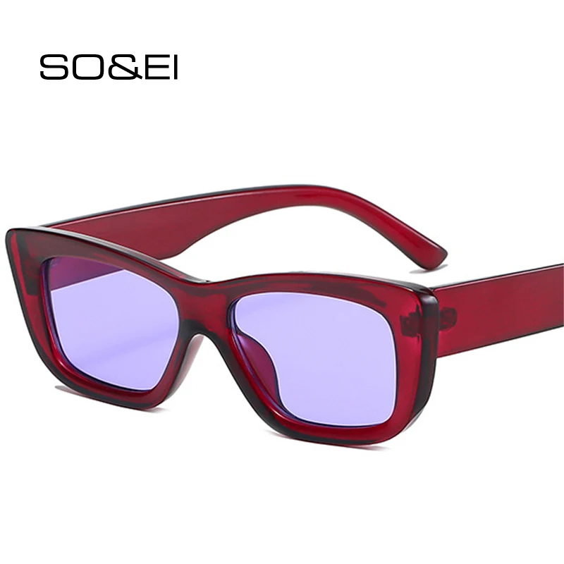SO&EI Ins Popular Fashion Rectangle Colorful Sunglasses Women Retro Trending Gradient Shades UV400 Men Cat Eye Sun Glasses
SO&EI Ins Popular Fashion Rectangle Colorful Sunglasses Women Retro Trending Gradient Shades UV400 Men Cat Eye Sun Glasses