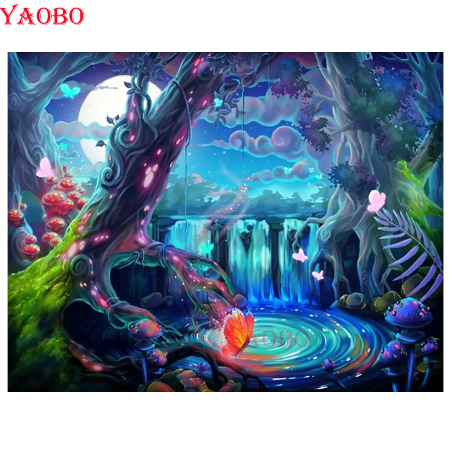 Fantasy waterfall lake tree landscape Diamond Embroidery Full Round Square diamond Painting Mosaic Diamond pattern Home Art,
Fantasy waterfall lake tree landscape Diamond Embroidery Full Round Square diamond Painting Mosaic Diamond pattern Home Art,