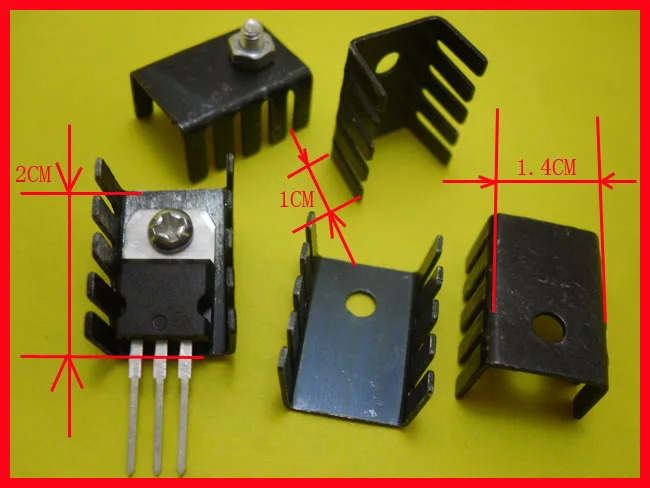 7805 heat sink Suitable for TO-220 package devices 20*13*8 Small fin 78 79 series, etc
7805 heat sink Suitable for TO-220 package devices 20*13*8 Small fin 78 79 series, etc