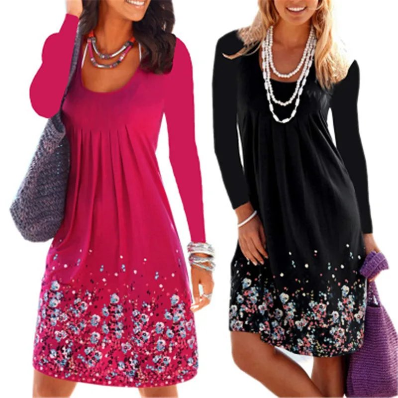 New Women Bohemia Long Sleeve Floral Print Dress Elegant Women Autumn Beach Dress Ethnic Vintage Loose Casual Dress Vestido A134
New Women Bohemia Long Sleeve Floral Print Dress Elegant Women Autumn Beach Dress Ethnic Vintage Loose Casual Dress Vestido A134