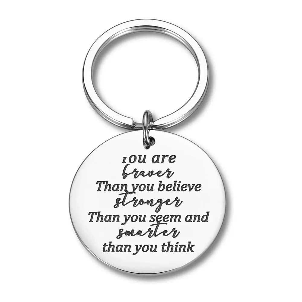 2021 Graduation Keychain Family Friend Gifts for Teenagers Son Daughter Always Remember You are Braver Than You Believe Keyring 
2021 Graduation Keychain Family Friend Gifts for Teenagers Son Daughter Always Remember You are Braver Than You Believe Keyring
