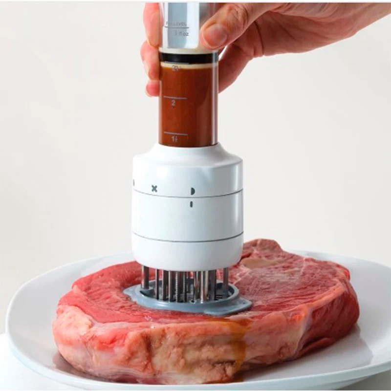 Stainless Steel Meat Marinade Injector Barbecue Seasoning 304 Needle Injectors Meat Tenderizer Kitchen Gadgets BBQ Cooking Tools
Stainless Steel Meat Marinade Injector Barbecue Seasoning 304 Needle Injectors Meat Tenderizer Kitchen Gadgets BBQ Cooking Tools
