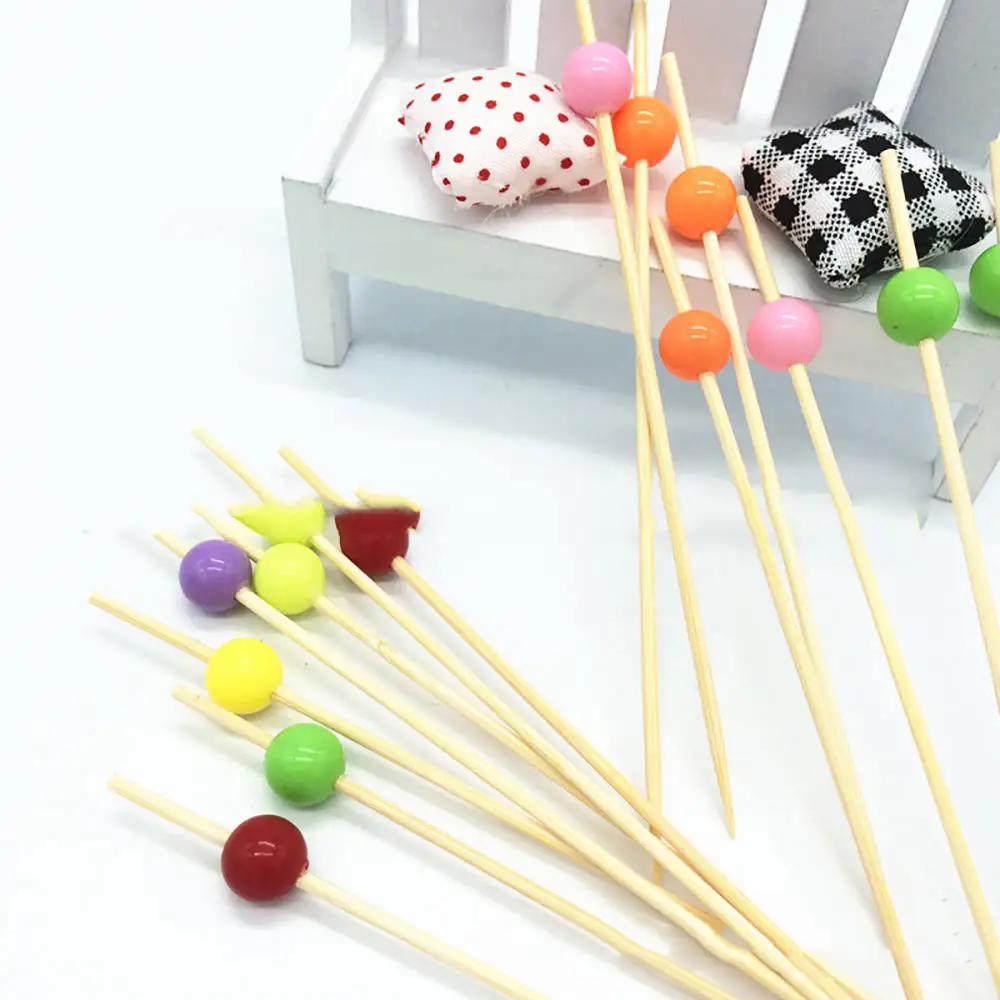 100pcs/pack Bamboo Food Picks Disposable Fruit Cocktail Sticks Cake Dessert Salad Cocktail Toothpick Pastry Decoration Sign 
100pcs/pack Bamboo Food Picks Disposable Fruit Cocktail Sticks Cake Dessert Salad Cocktail Toothpick Pastry Decoration Sign