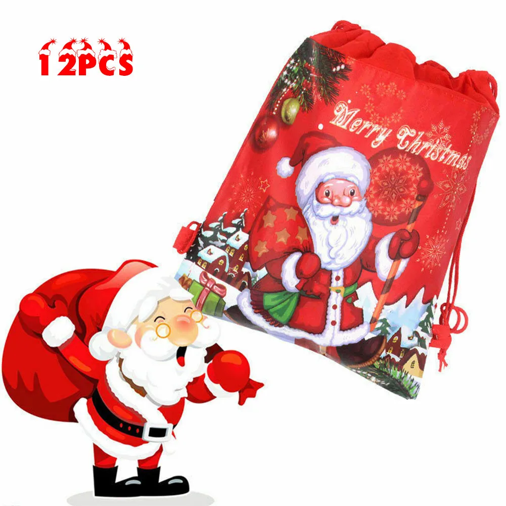 12Pcs Christmas Gift Bag Sack Reusable Drawstring Wrap Santa Claus Cotton Storage Candy Pouch Home Decor 2022 New Year Navidad
12Pcs Christmas Gift Bag Sack Reusable Drawstring Wrap Santa Claus Cotton Storage Candy Pouch Home Decor 2022 New Year Navidad