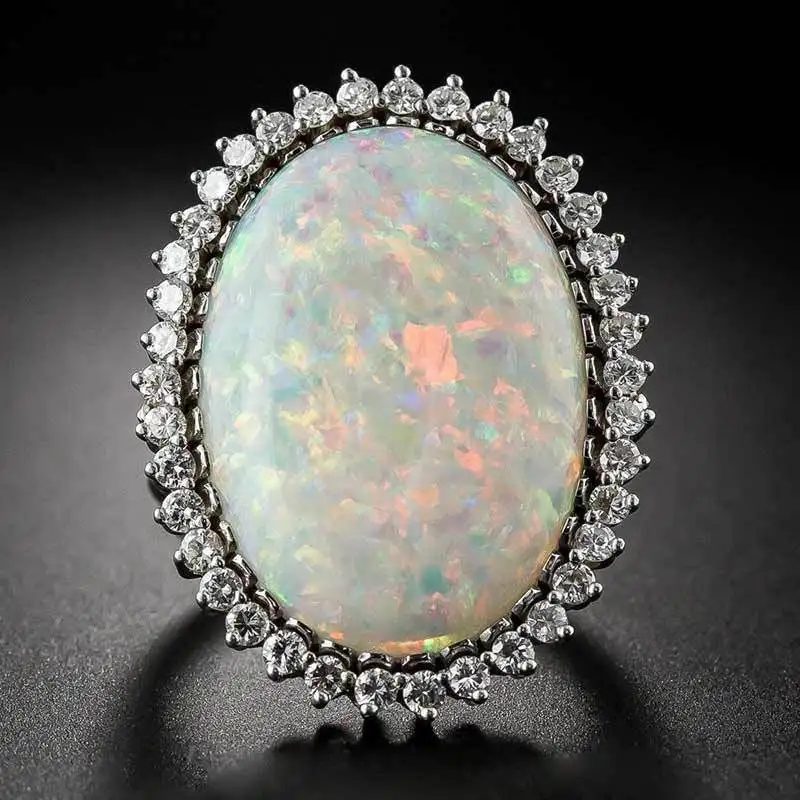 Vintage Oval Artificial Opals Rings For Women Fashion Engagement Jewelry Wedding Band Elegant Female Finger Rings Banquet Gift
Vintage Oval Artificial Opals Rings For Women Fashion Engagement Jewelry Wedding Band Elegant Female Finger Rings Banquet Gift