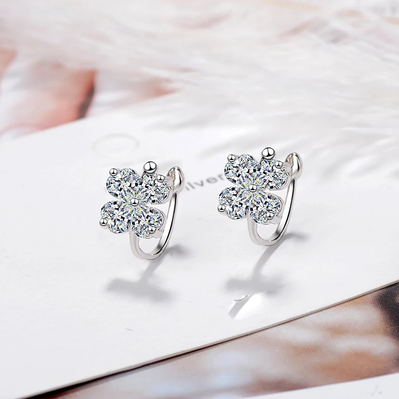 Women's Fashion Romantic Flower Clip Earrings Simple Lovely Heart Zirconia Stone Charming Cuff Earrings Gifts For Lady Girls
Women's Fashion Romantic Flower Clip Earrings Simple Lovely Heart Zirconia Stone Charming Cuff Earrings Gifts For Lady Girls