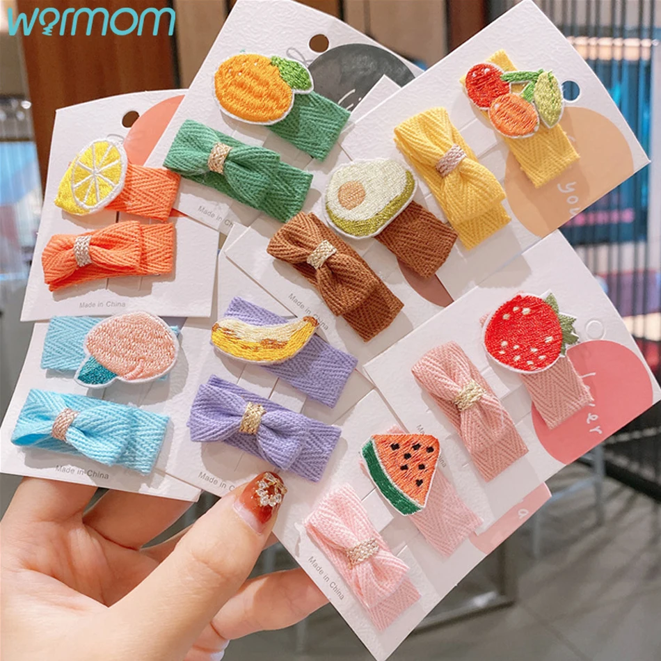 Warmom 2pcs/lot Cotton Snap Hair Clips for Girls Toddlers Fruit Ornaments Hairpin Floral Printed Barrettes Kids Hair Accessories
Warmom 2pcs/lot Cotton Snap Hair Clips for Girls Toddlers Fruit Ornaments Hairpin Floral Printed Barrettes Kids Hair Accessories