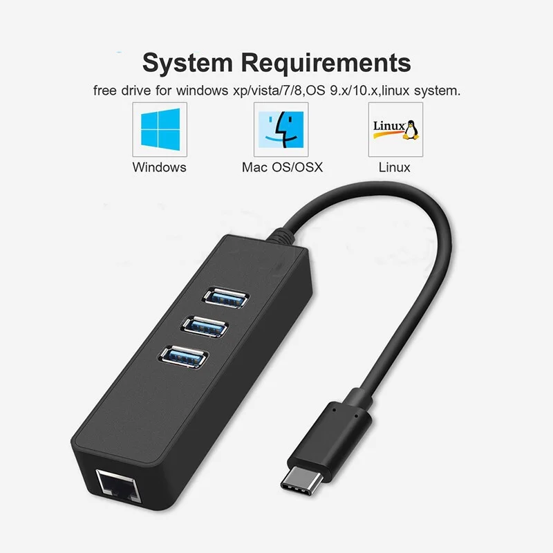 Basix USB C HUB to Gigabit Ethernet Rj45 Lan USB 3.0 HUB 10/100/1000 Network Card for MacBook type c Computer Laptop accessories
Basix USB C HUB to Gigabit Ethernet Rj45 Lan USB 3.0 HUB 10/100/1000 Network Card for MacBook type c Computer Laptop accessories