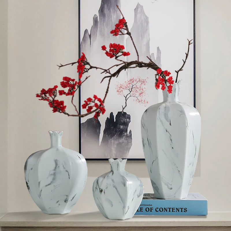 New Chinese Ceramic Vase Decoration Living Room Flower Arrangement Accessories Creative Modern Model Room Soft Decoration
New Chinese Ceramic Vase Decoration Living Room Flower Arrangement Accessories Creative Modern Model Room Soft Decoration