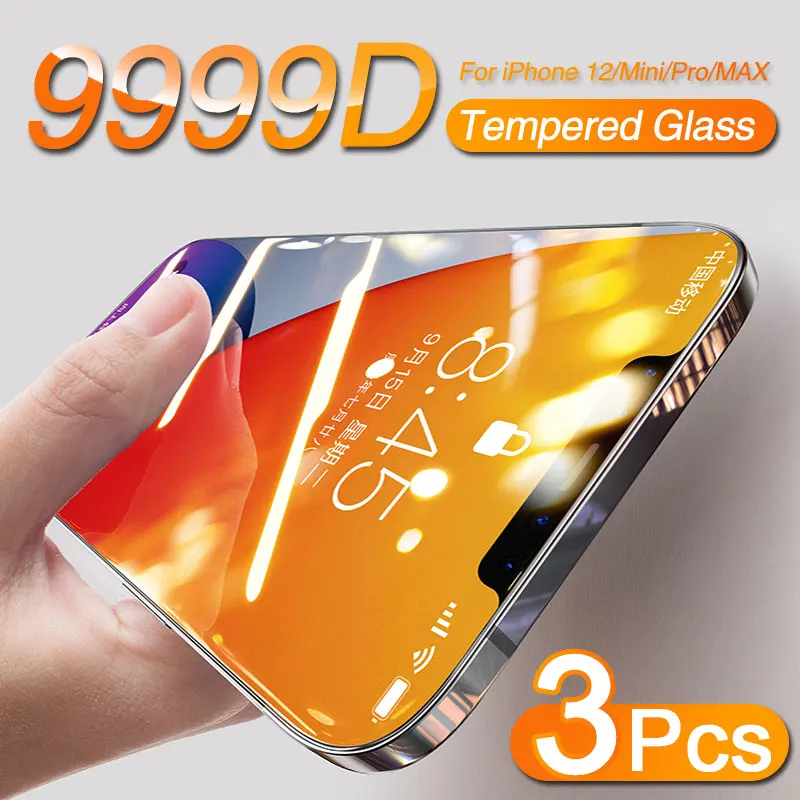 3 защитных экрана для IPhone 11 12 Pro Max Mini X XR XS MAX En 7 8 Plus | Мобильные телефоны и