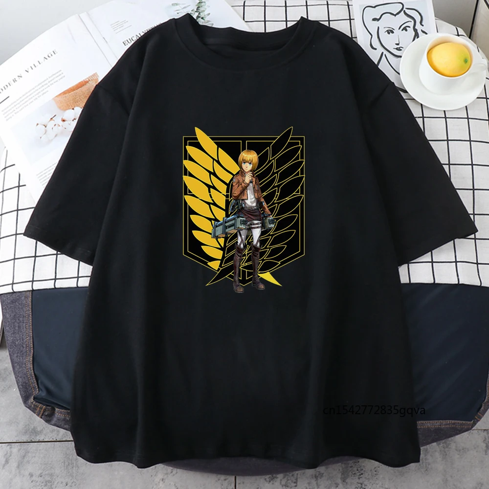 Attack on Titan Printed Female T-Shirts Retro Style Streetwear Aesthetic Comfortable Short Sleeve Funny Big Size Women'S T Shirt 
Attack on Titan Printed Female T-Shirts Retro Style Streetwear Aesthetic Comfortable Short Sleeve Funny Big Size Women'S T Shirt