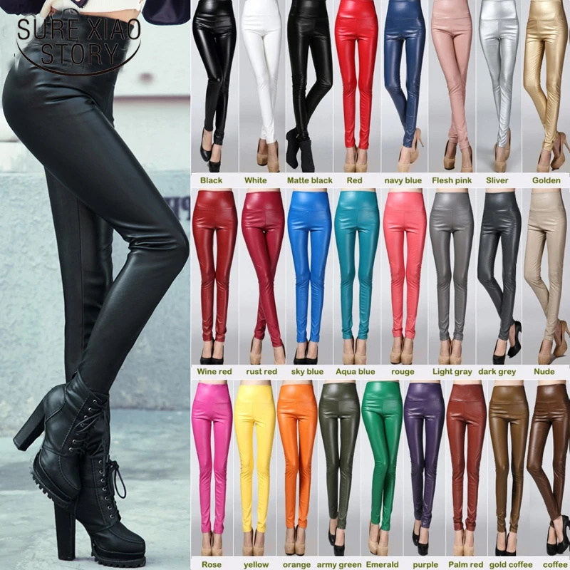 Elastic Stretch Faux Leather Autumn Winter Pencil Pant Women Velvet PU Leather Pants Female Sexy Skinny Tight Trouser 7172 50
Elastic Stretch Faux Leather Autumn Winter Pencil Pant Women Velvet PU Leather Pants Female Sexy Skinny Tight Trouser 7172 50