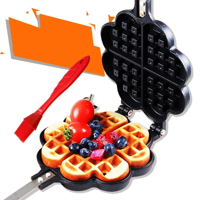 Gas-Type Household Love Waffle Mold Baking Mold Household Non-Stick Cake Pan DIY Waffle Maker
Gas-Type Household Love Waffle Mold Baking Mold Household Non-Stick Cake Pan DIY Waffle Maker