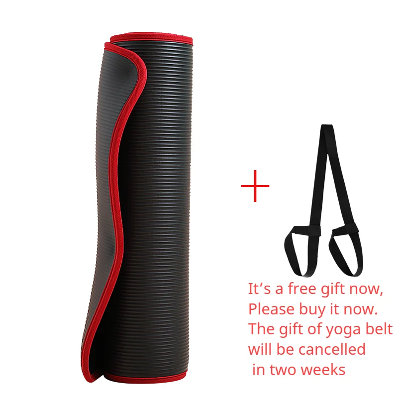 10mm Thickened Non-Slip 183cmX61cm Yoga Mat NBR Fitness Gym Mats Sports Cushion Gymnastic Pilates Pad Exercise Pads with Bandage
10mm Thickened Non-Slip 183cmX61cm Yoga Mat NBR Fitness Gym Mats Sports Cushion Gymnastic Pilates Pad Exercise Pads with Bandage