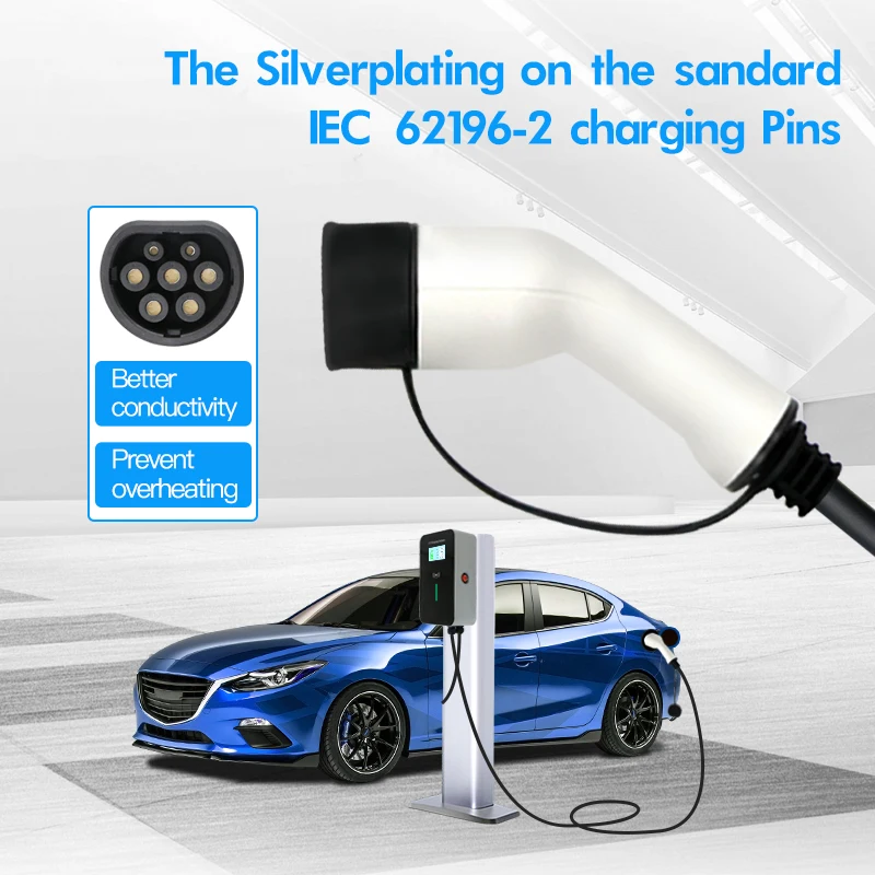 16A 11KW EV Charger Electric Vehicle Charging Station EVSE Wallbox with Type 2 Cable IEC 62196-2
16A 11KW EV Charger Electric Vehicle Charging Station EVSE Wallbox with Type 2 Cable IEC 62196-2